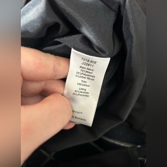 Jigsaw wool blend plaid navy midi skirt - Picture 6 of 6